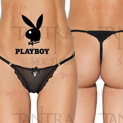 Sexy Gift Colaless string de tul con volados Negra